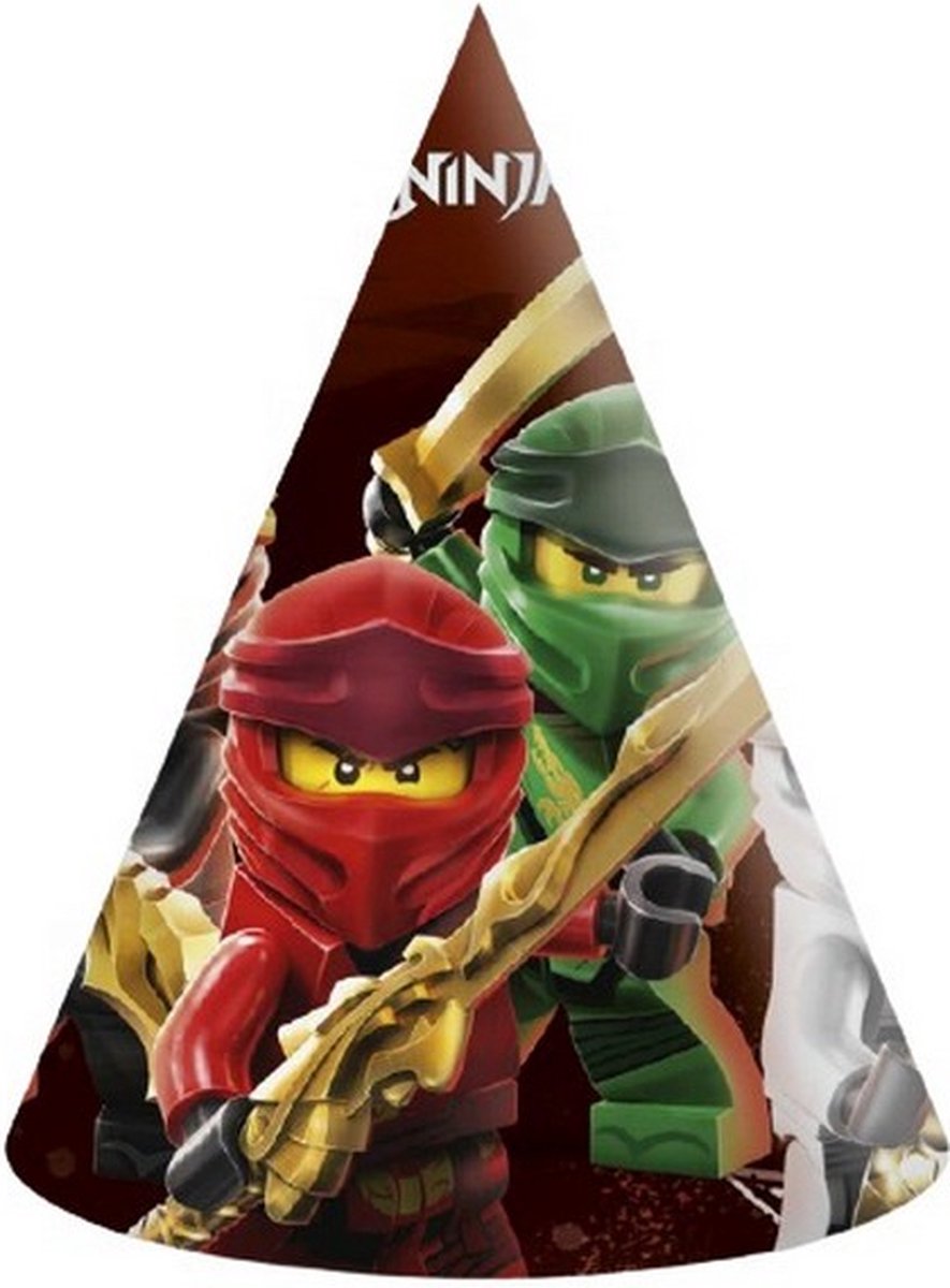 feesthoedjes Lego Ninjago FSC karton bruin 6 stuks