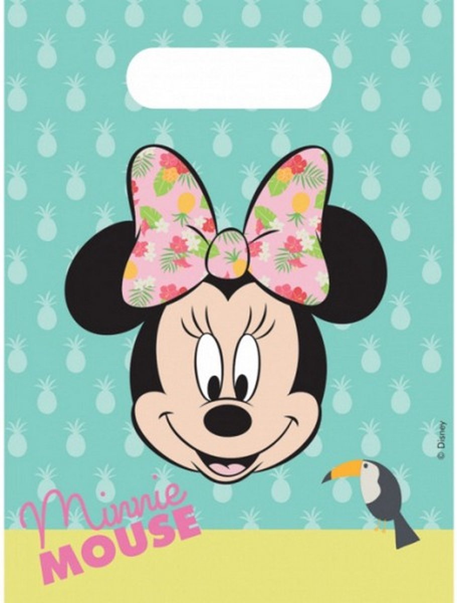 uitdeelzakjes Minnie Tropical junior papier 6 stuks