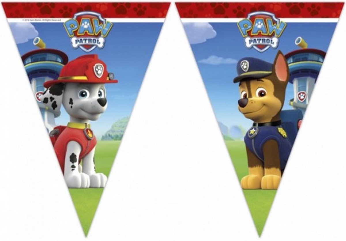 vlaggenlijn Paw Patrol junior 2,3 meter polyester