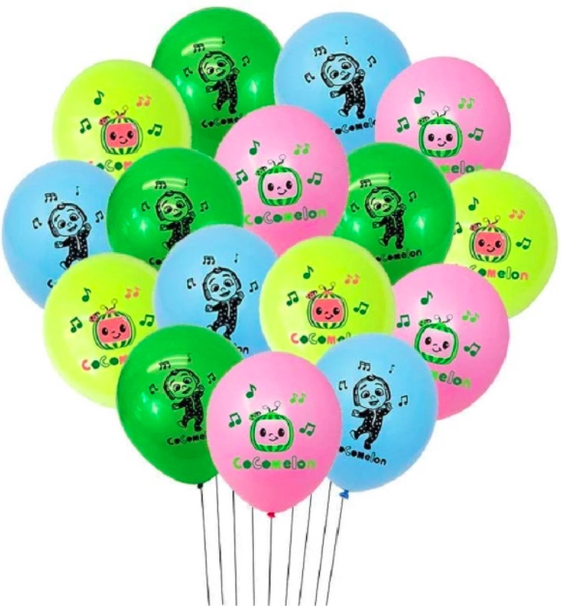 ProductGoods - 10x Cocomelon Ballonnen Verjaardag - Verjaardag Kinderen - Ballonnen - Ballonnen Verjaardag - Coco Melon - Kinderfeestje