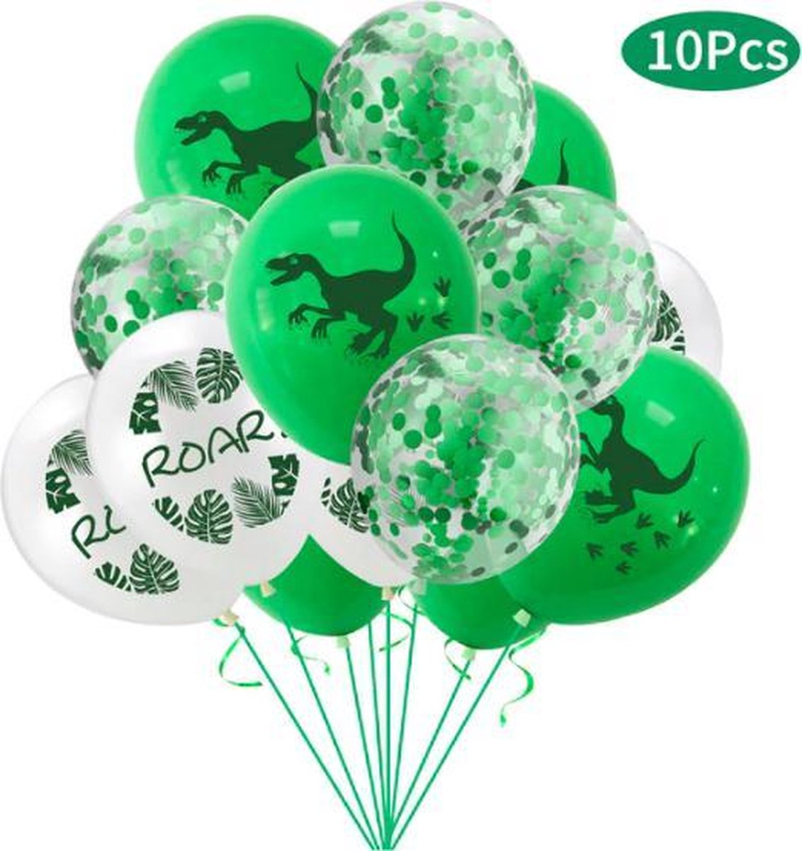 ProductGoods - 10x Dinosaurus 4 Ballonnen Verjaardag - Verjaardag Kinderen - Ballonnen - Ballonnen Verjaardag - Dino - Dinosaurus - Kinderfeestje