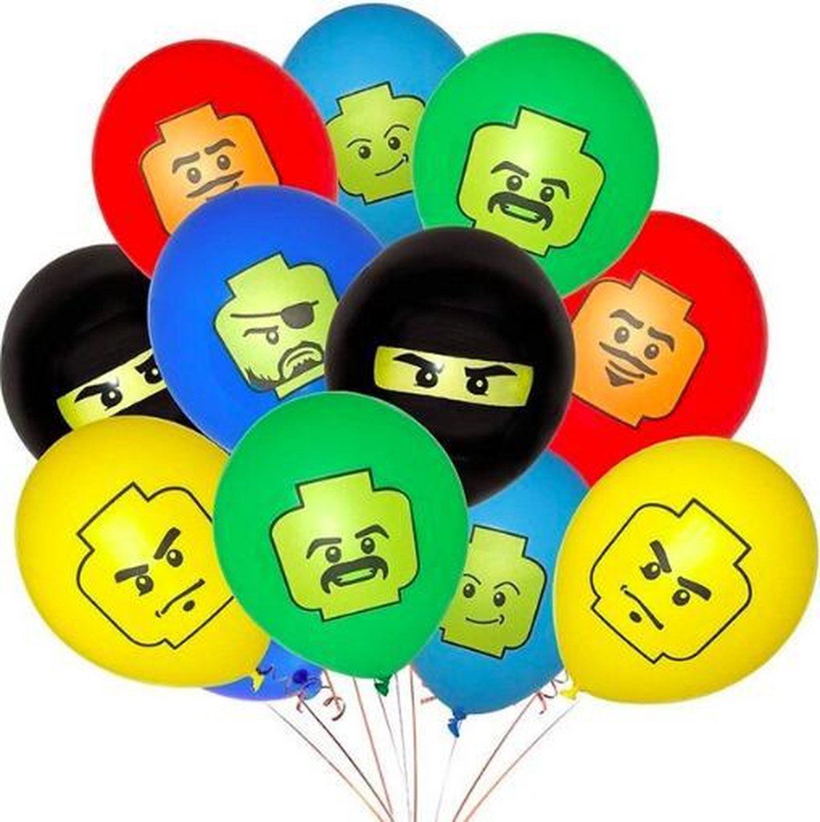 ProductGoods - 10x Lego Ballonnen Verjaardag -Verjaardag Kinderen - Ballonnen - Ballonnen Verjaardag - Lego - Kinderfeestje