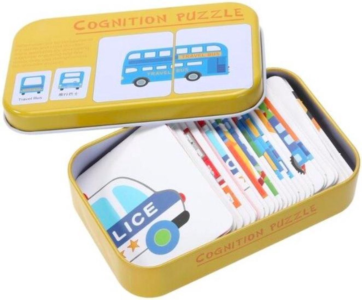 ProductGoods - Baby/Kinderen Geheugen Puzzel -Thema Voertuigen - Speelgoed - Leren - Spelen - Puzzel - Educatieve Speelgoed