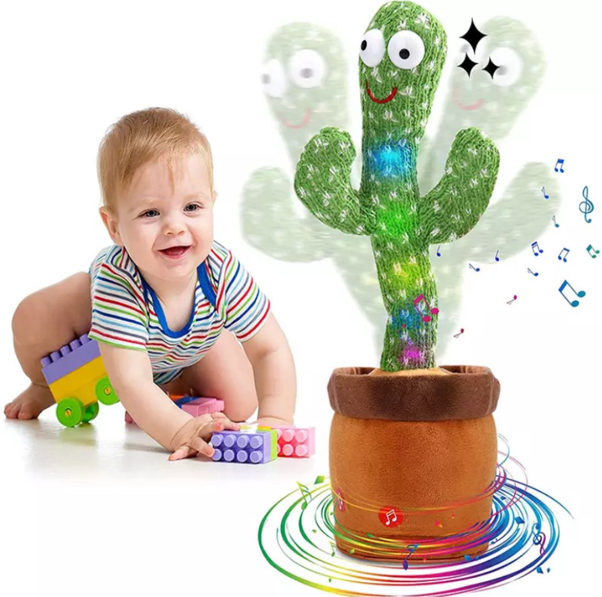 Dansende Cactus Speelgoed - Interactieve Pratende Knuffel - Tiktok - Dancing cactus - 120 liedjes - Recorder - kerstcadeau