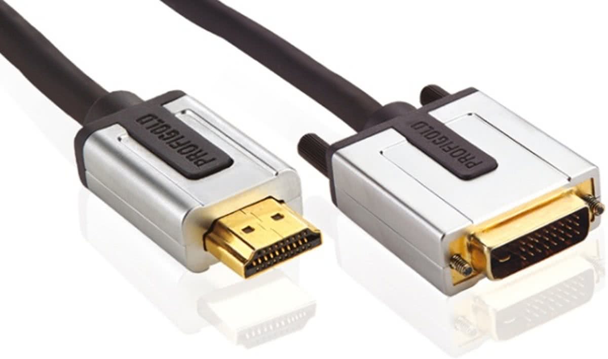 Profigold PROV1105 5m HDMI Zwart, Zilver video kabel adapter