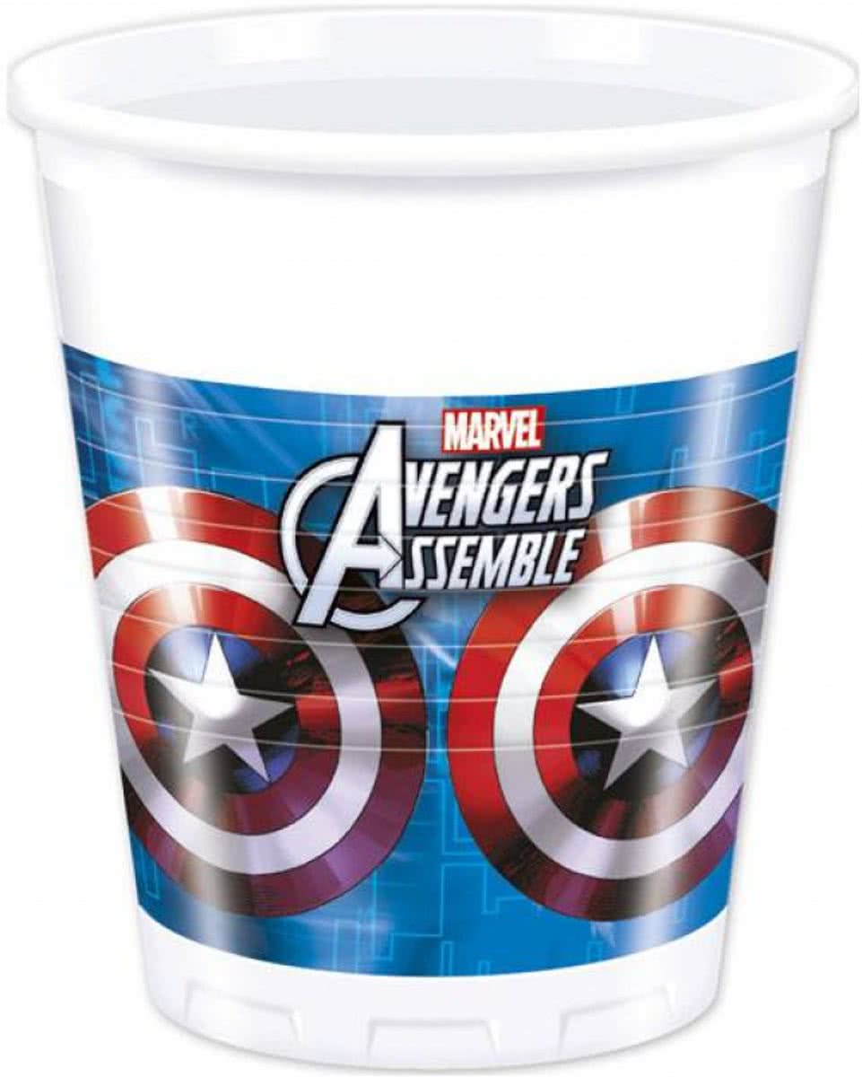 Avengers Bekers Versiering 200ml 8 stuks