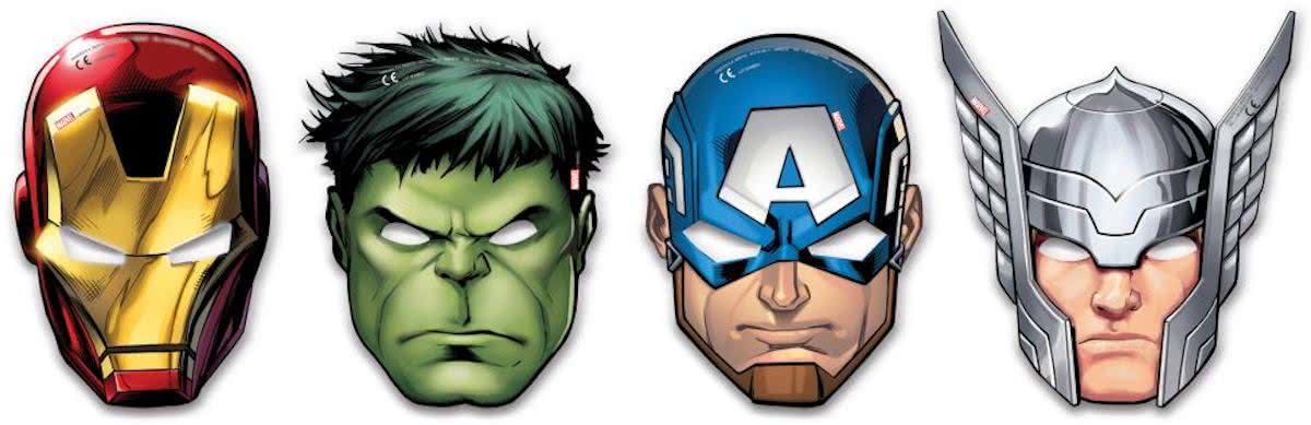 Avengers Maskers Mighty 6 stuks