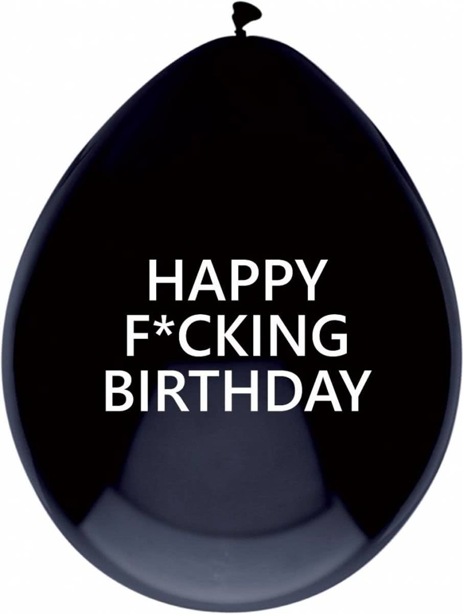 Ballonnen Happy F*cking Birthday 30cm 5 stuks