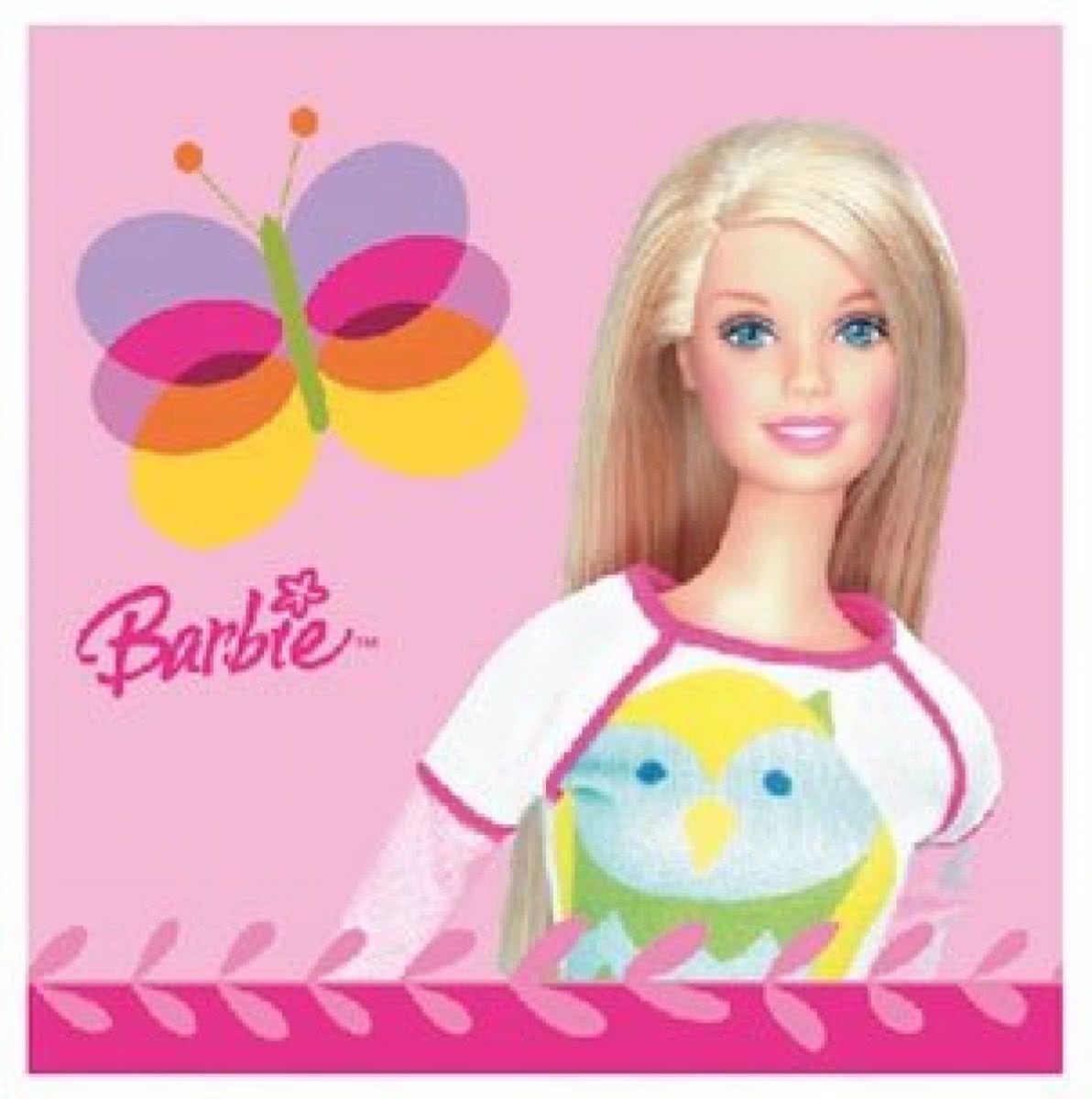 Barbie Servetten Roze - 20 stuks