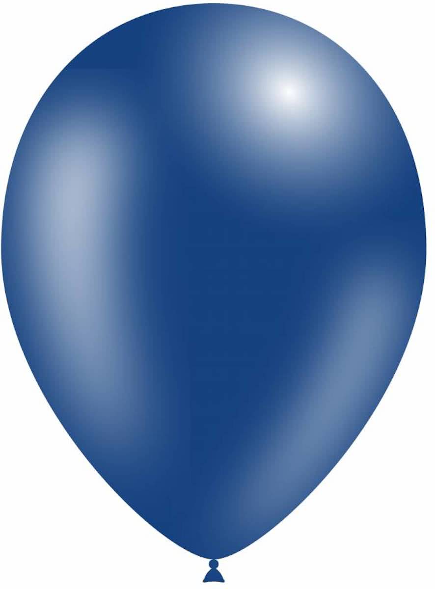 Donkerblauwe Ballonnen Metallic 30cm 10 stuks