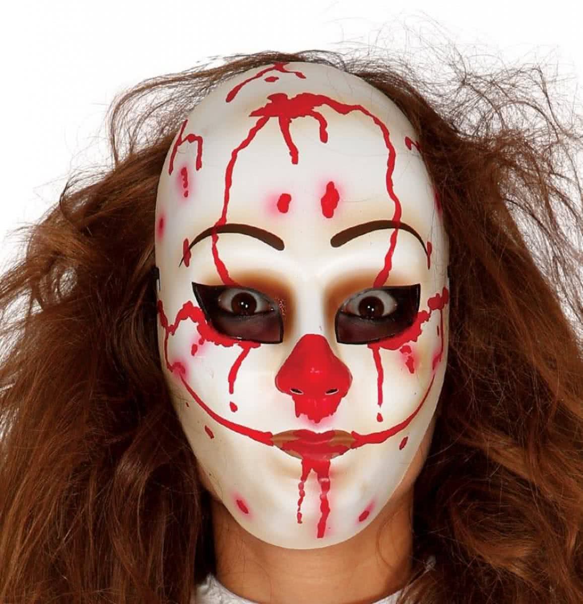 Halloween Masker Clown Vrouw voorkant