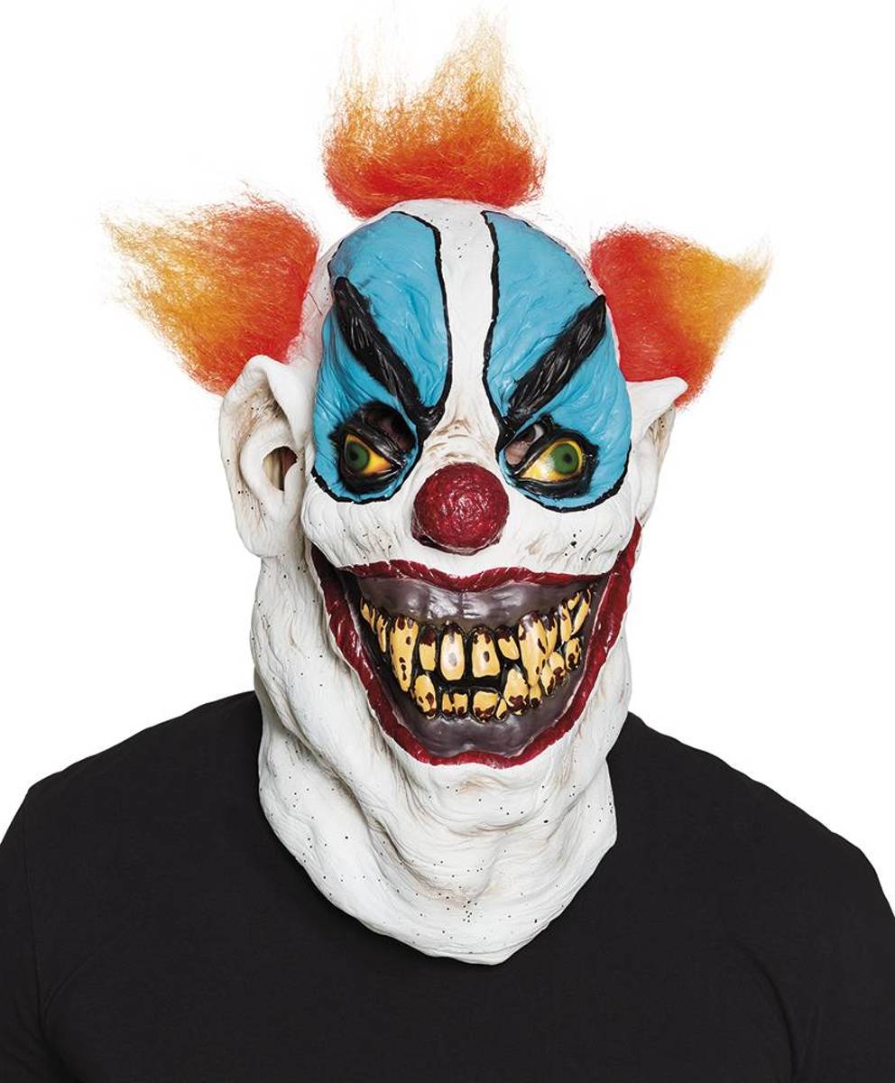 Halloween Masker Freaky Clown Deluxe met haar volledig