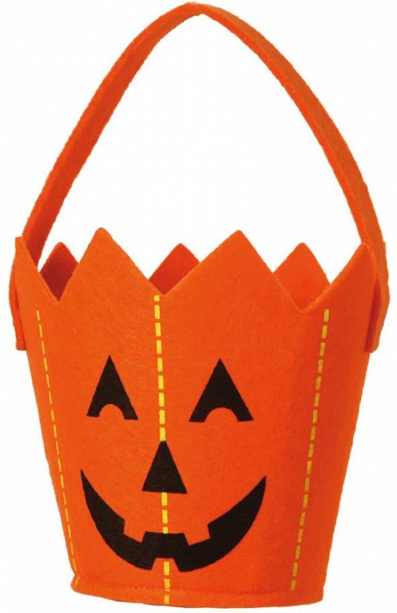 Halloween Pompoen Snoepbak Stof 20cm