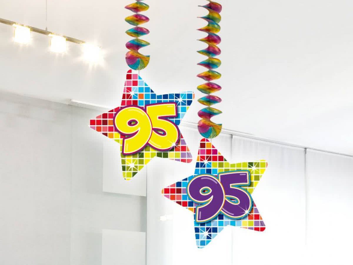 Hangdecoratie 95 Jaar 75cm 2 stuks