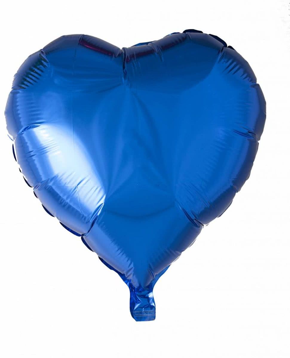 Helium Ballon Hart Blauw 46cm leeg