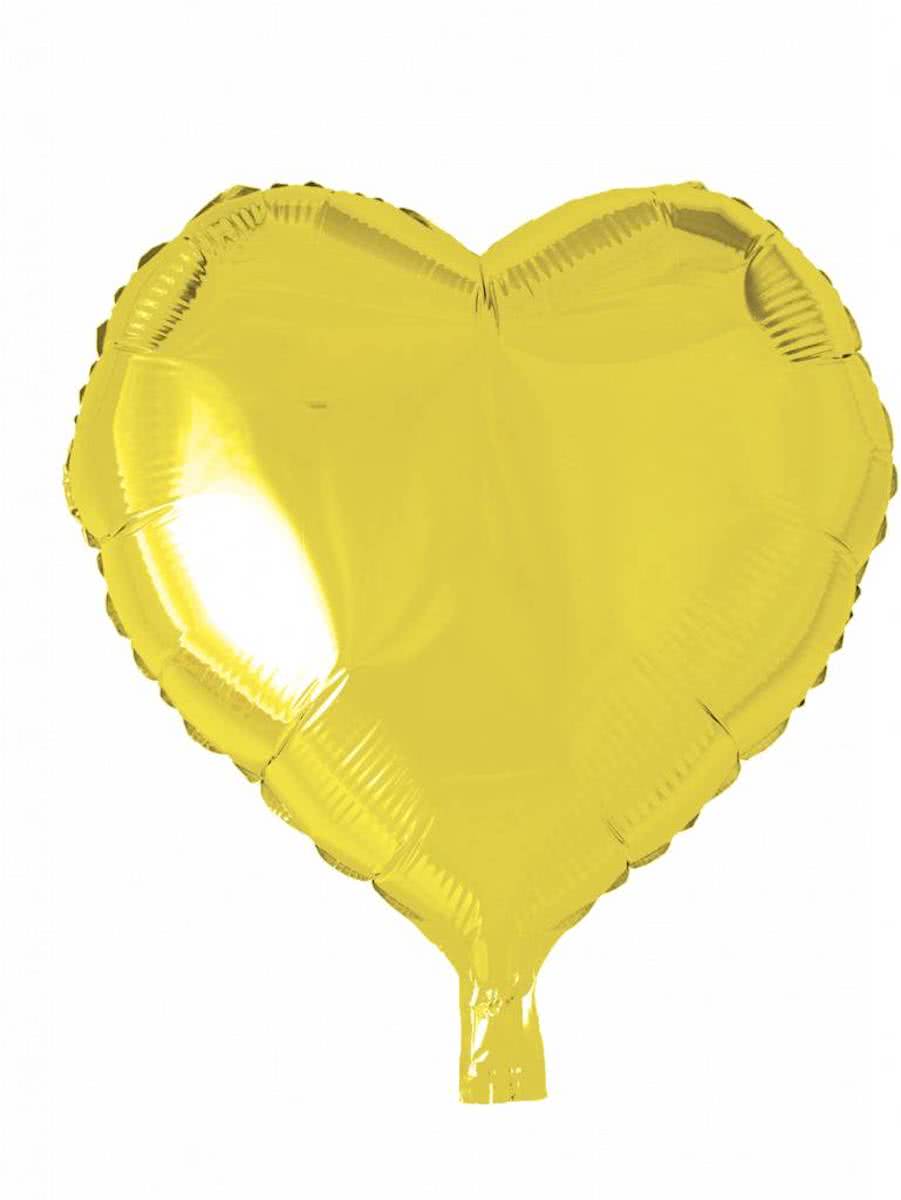 Helium Ballon Hart Geel 46cm leeg