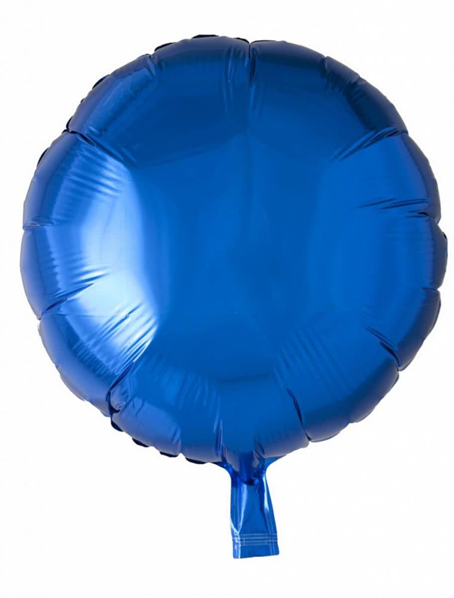 Helium Ballon Rond Blauw 46cm leeg