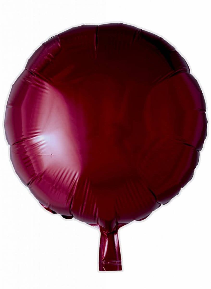 Helium Ballon Rond Bordeaux Rood 46cm leeg