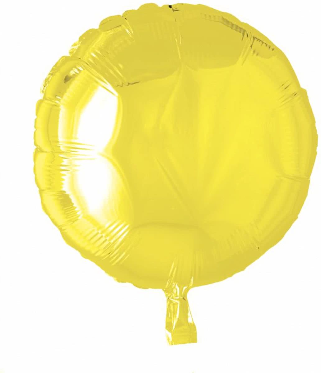 Helium Ballon Rond Geel 46cm leeg