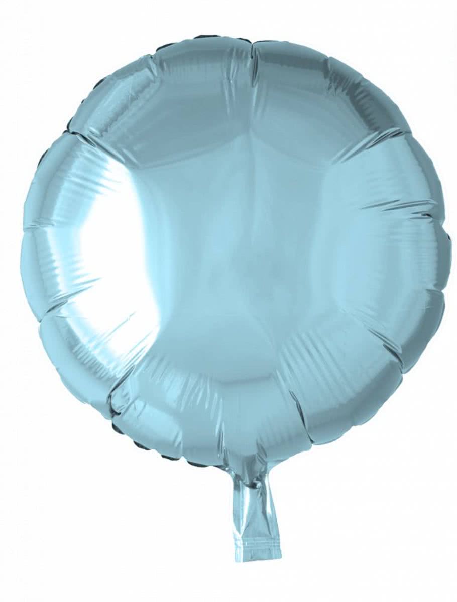 Helium Ballon Rond Lichtblauw 46cm leeg