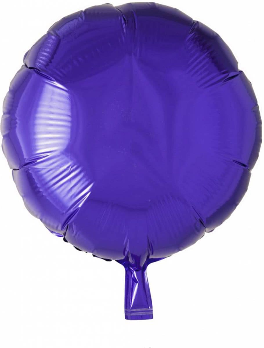 Helium Ballon Rond Paars 46cm leeg