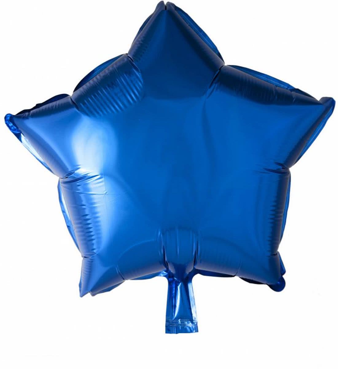 Helium Ballon Ster Blauw 46cm leeg
