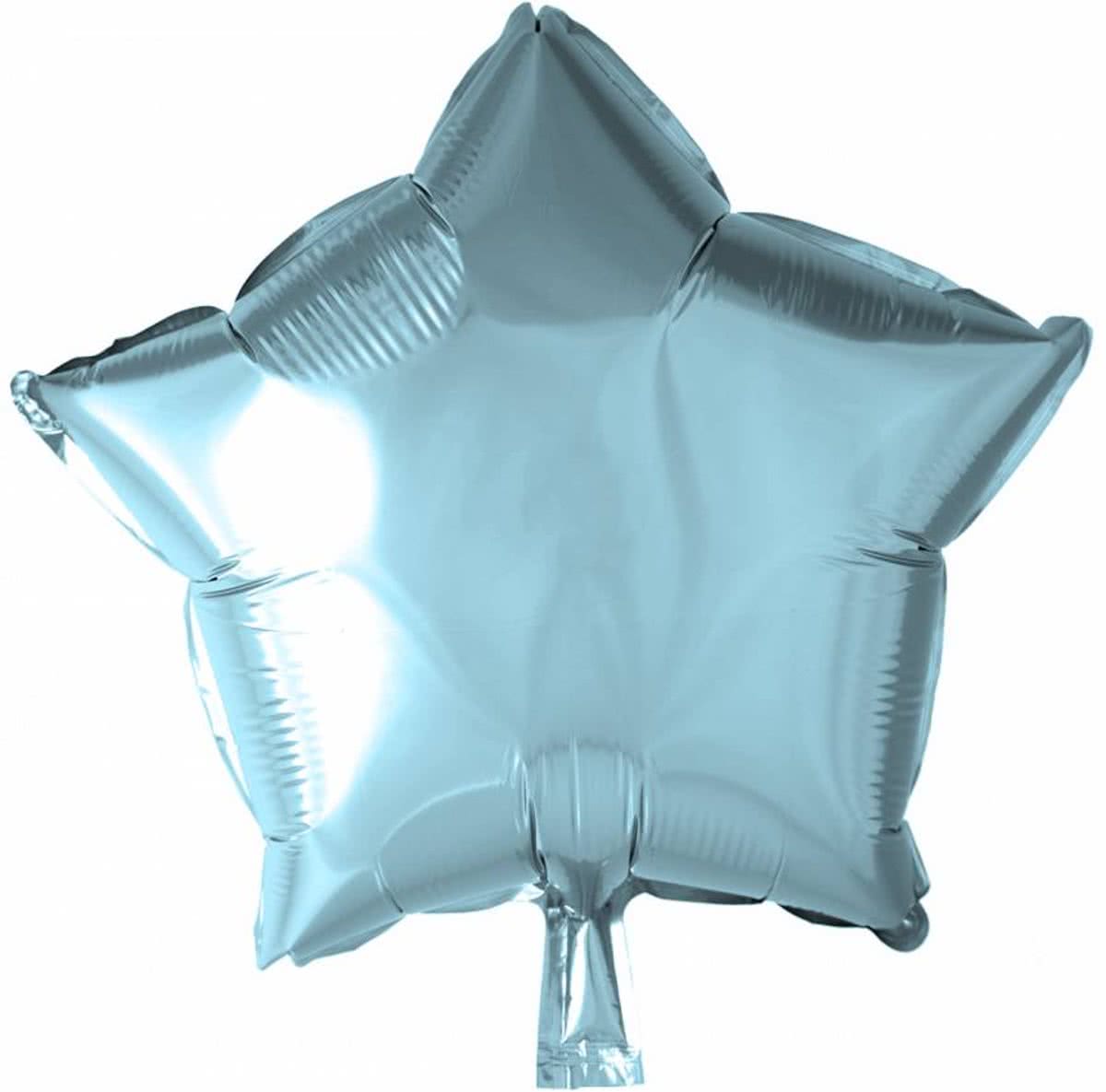 Helium Ballon Ster Lichtblauw 46cm leeg