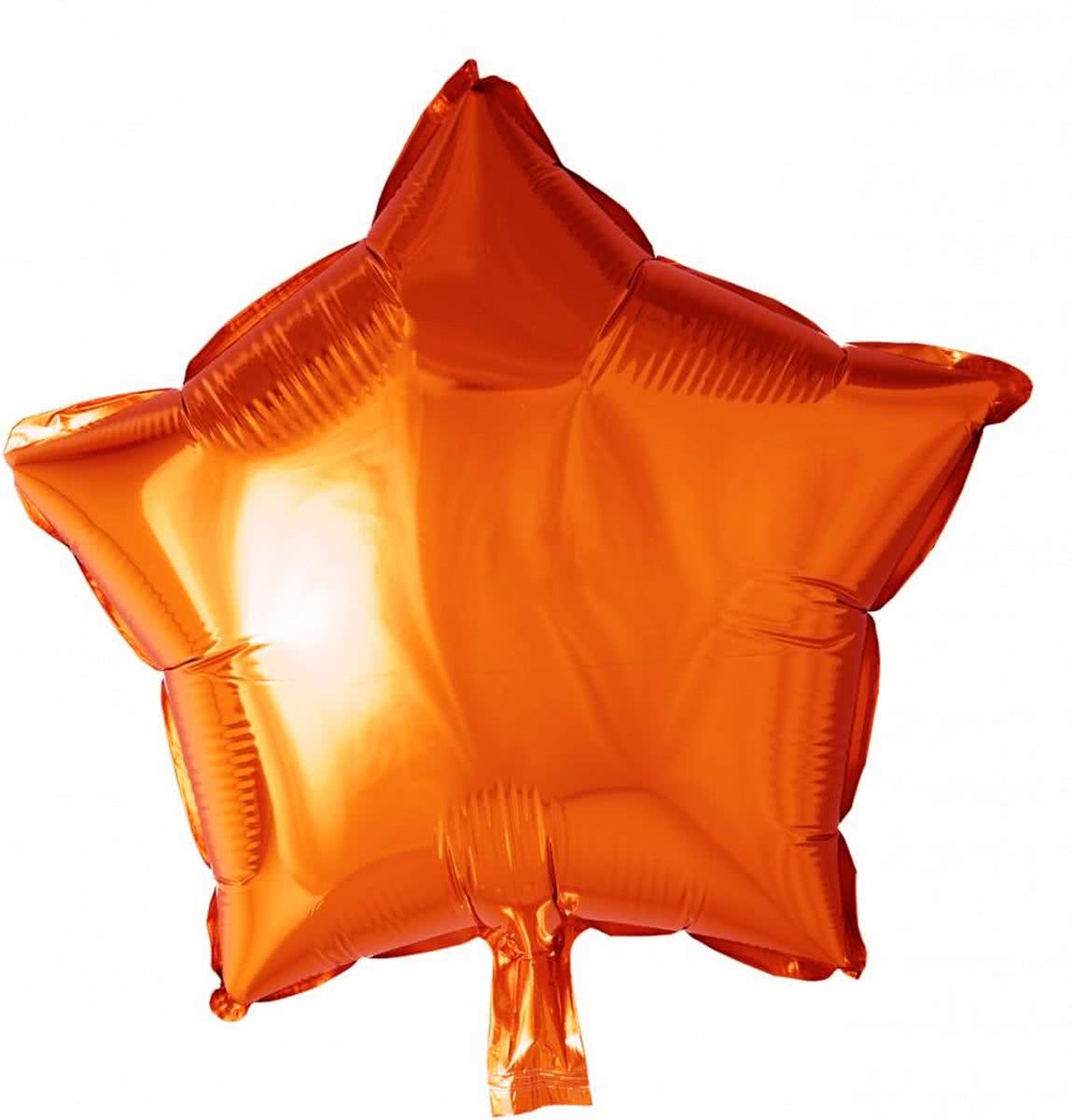 Helium Ballon Ster Oranje 46cm leeg