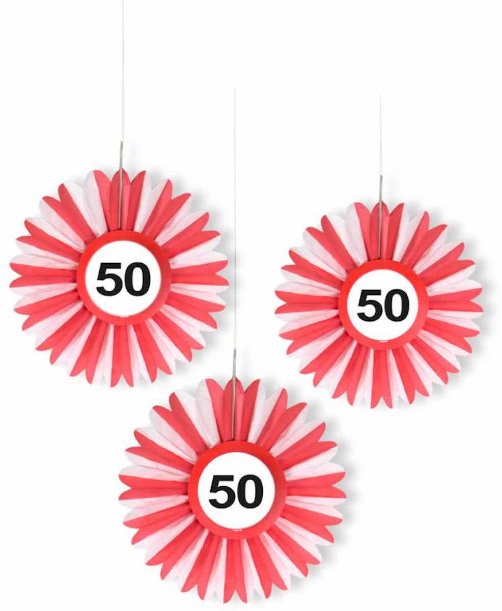 Honeycomb 50 Jaar Verkeersbord 25cm 3 stuks