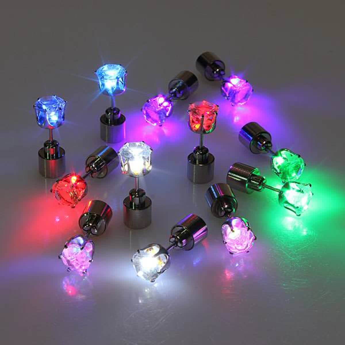 Led Oorbellen Roze 2 stuks