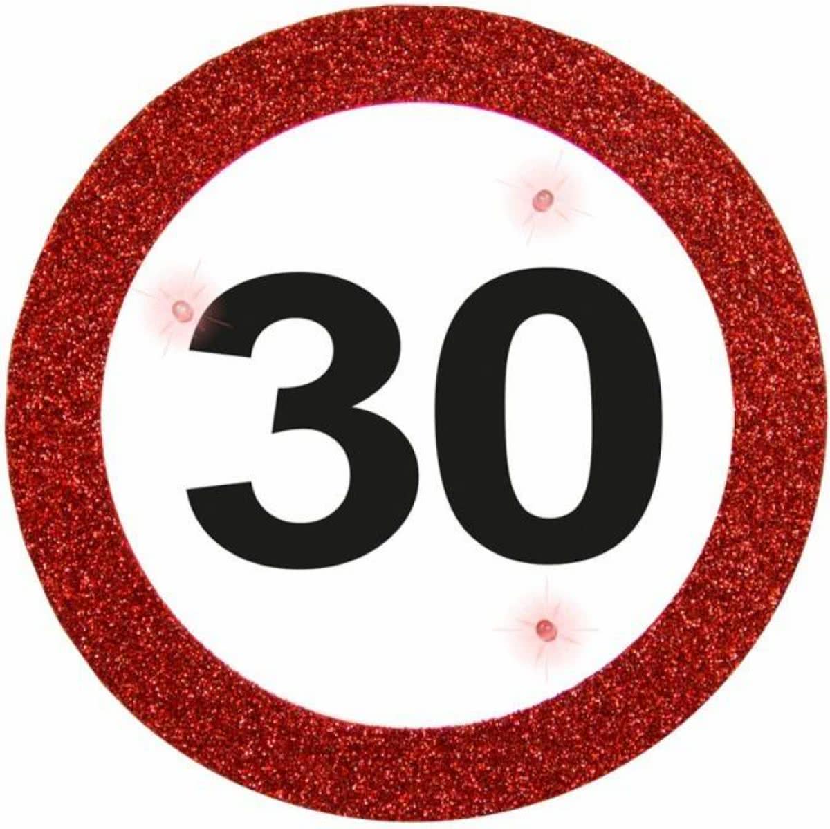 Led Party Badge 30 Jaar Verkeersbord