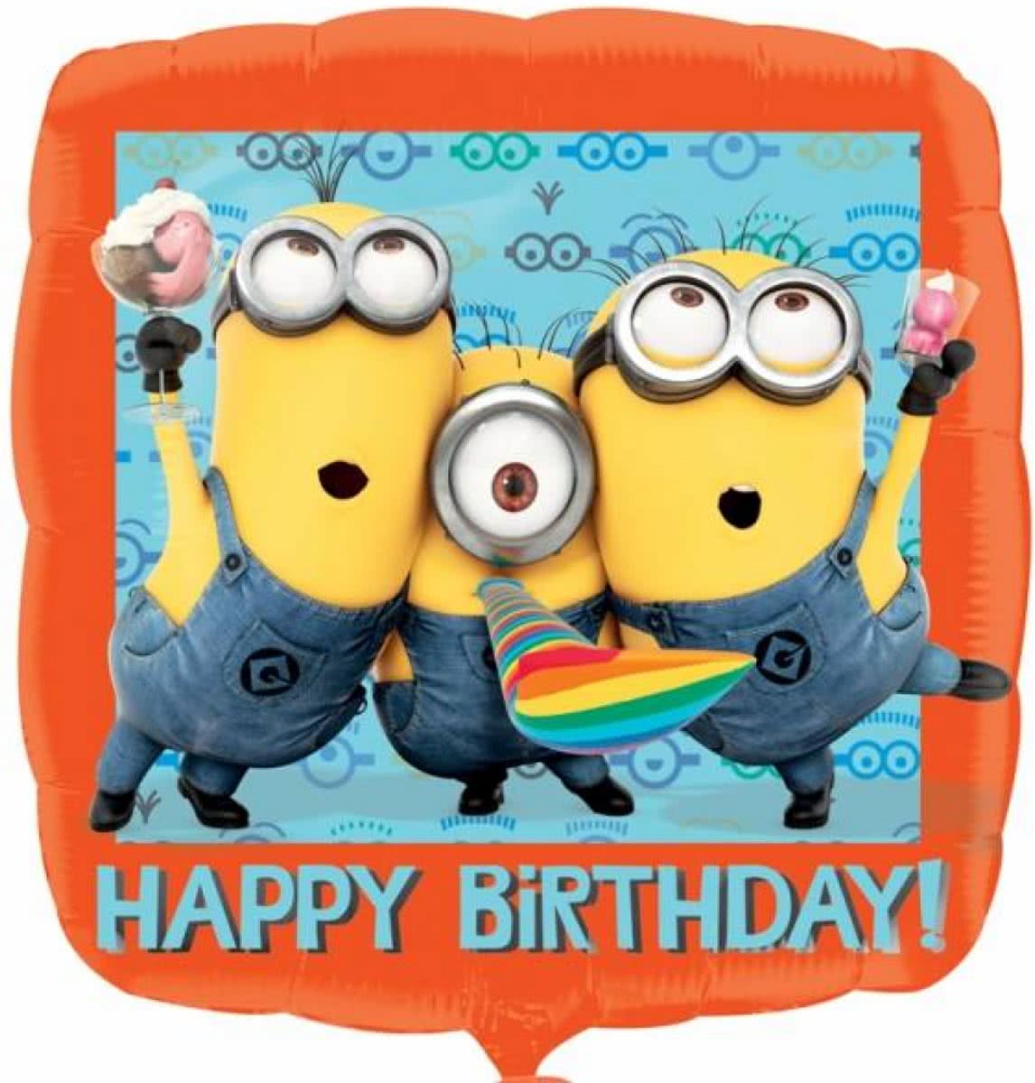 Minion Helium Ballon Happy Birthday 43cm leeg