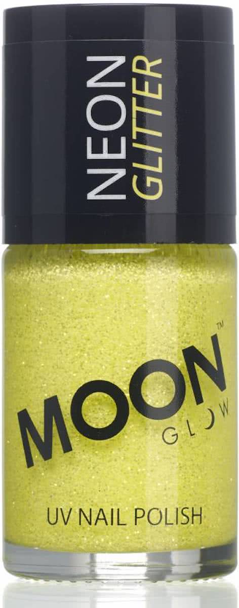 Nagellak Lichtgeel Glitter Neon UV 14ml