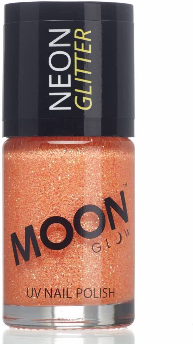 Nagellak Oranje Glitter Neon UV 14ml