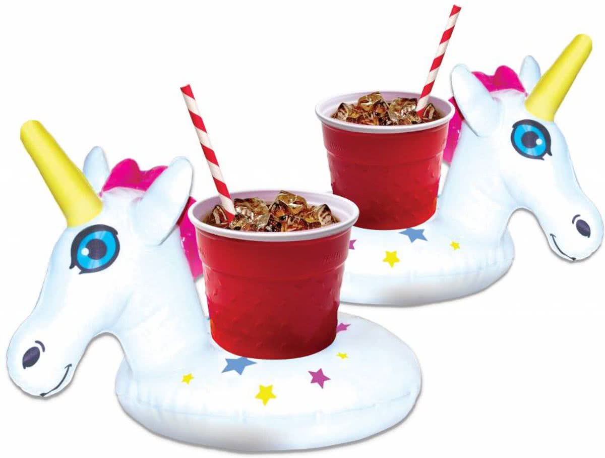 Opblaas Unicorn Bekerhouders 2 stuks