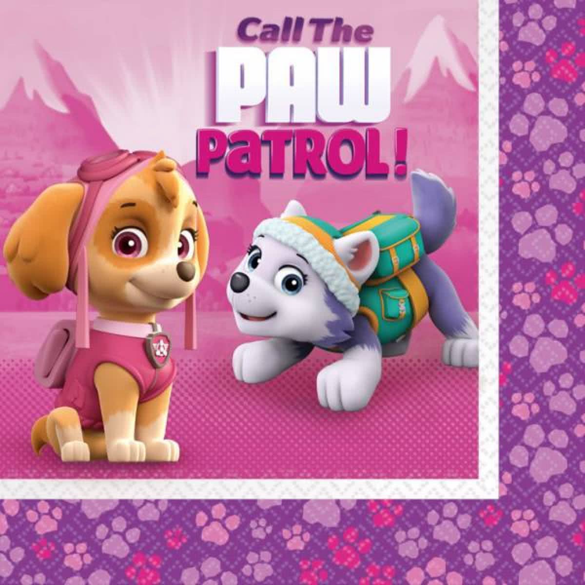 Paw Patrol Servetten Roze 20 stuks