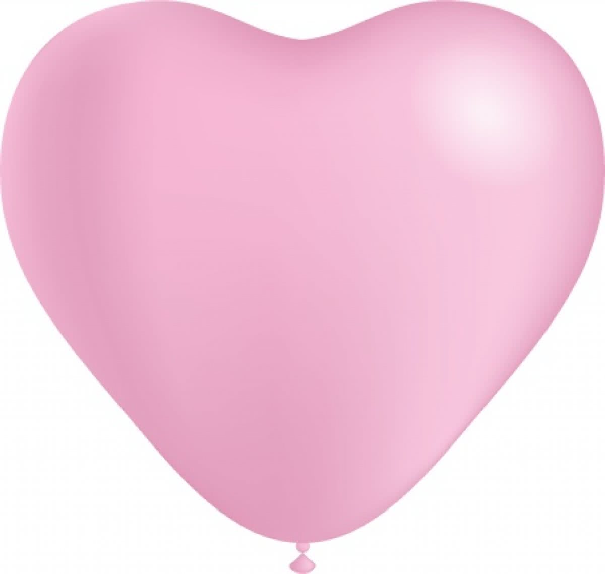 Roze Hartjes Ballonnen 25cm 6 stuks