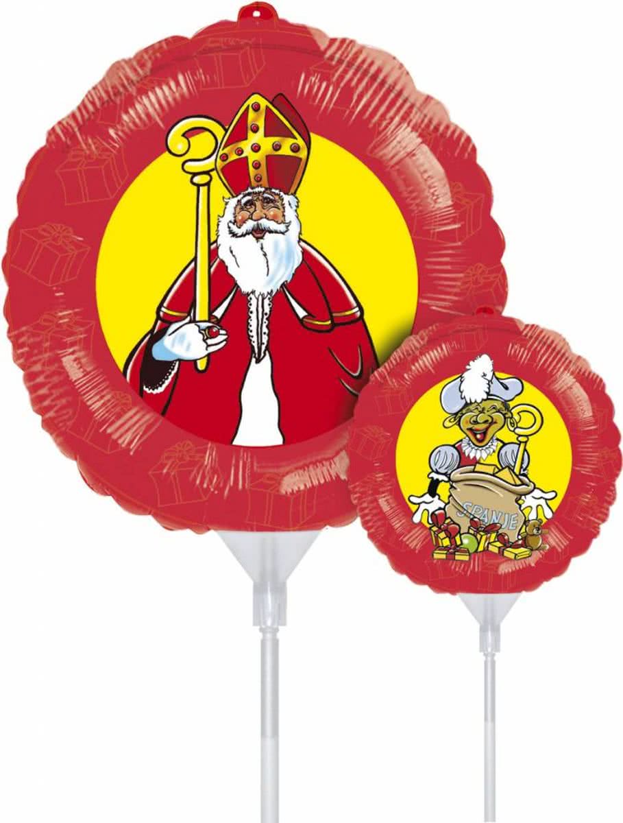 Sint en Piet Folie Ballon op stokje