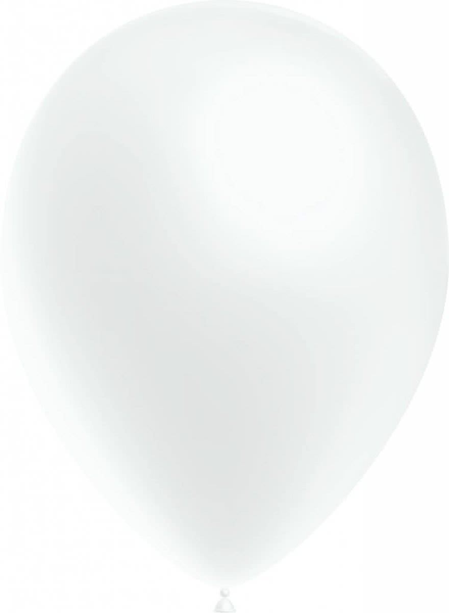 Witte Ballonnen Metallic 30cm - 10 stuks