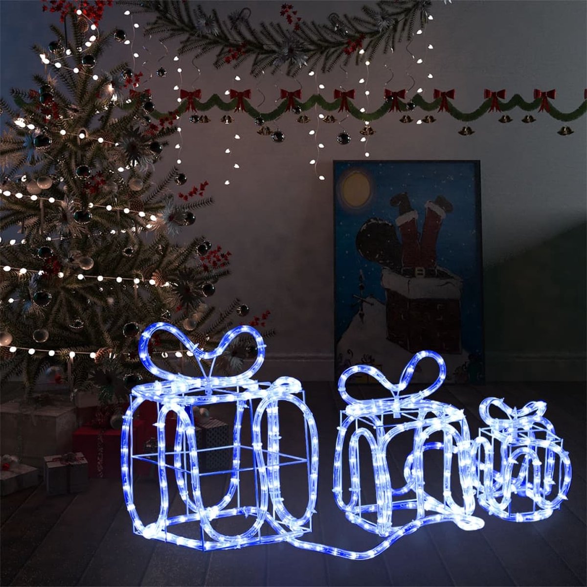 Kerstverlichting cadeaudozen 180 LEDs binnen en buiten