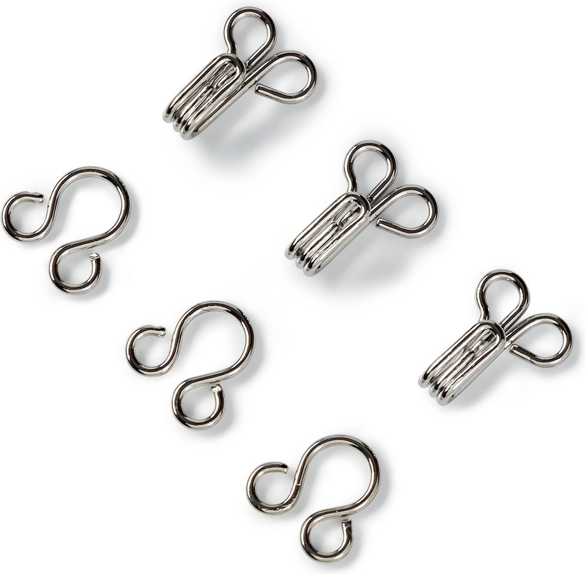 12 stuks   haken & ogen