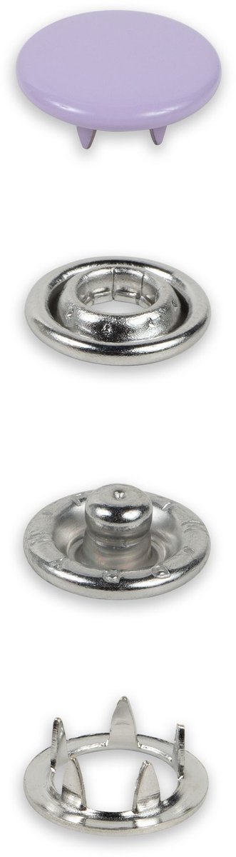 Drukknopen Jersey 12 mm lila -  