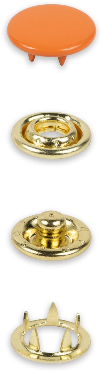 Drukknopen Jersey 12 mm oranje