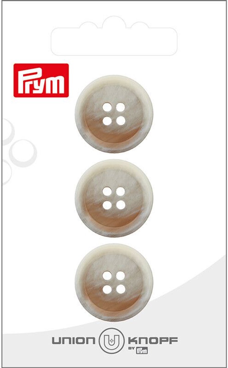 Kunststof 20mm beige 3st -  