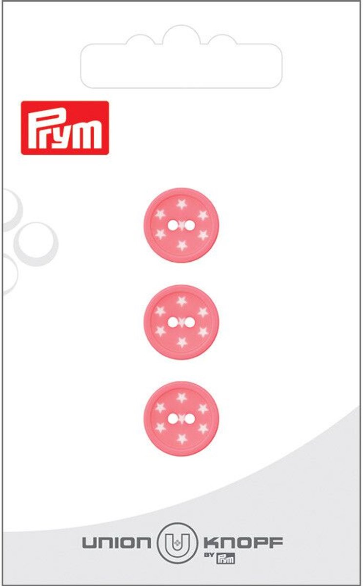 Kunststof Star 12mm pink 3st -  