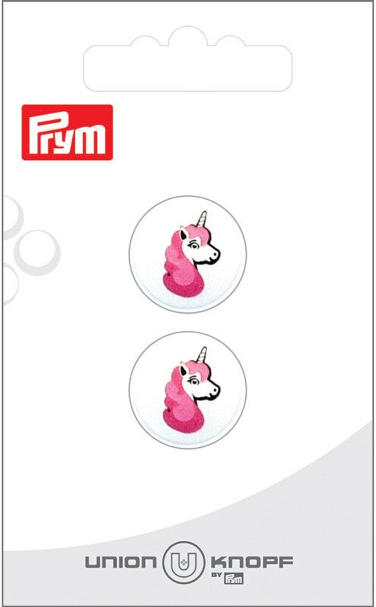 Kunststof Unicorn 18mm wit 2st -  