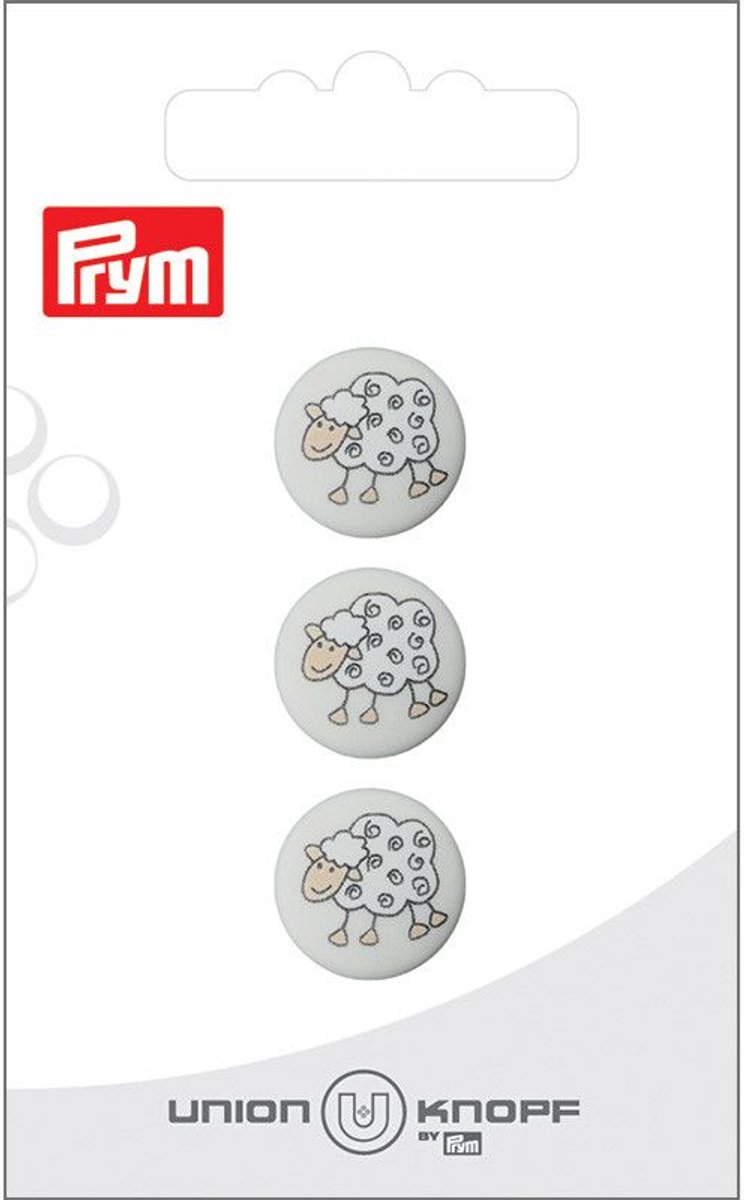 Kunststof schaap 15mm wit 3st -  