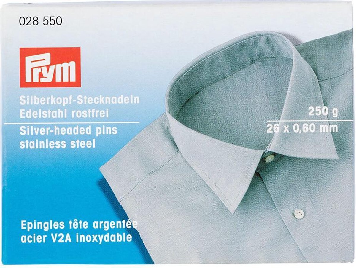 PRYM KOPSPELDEN EDELSTAAL 0.60X26MM ZILVER
