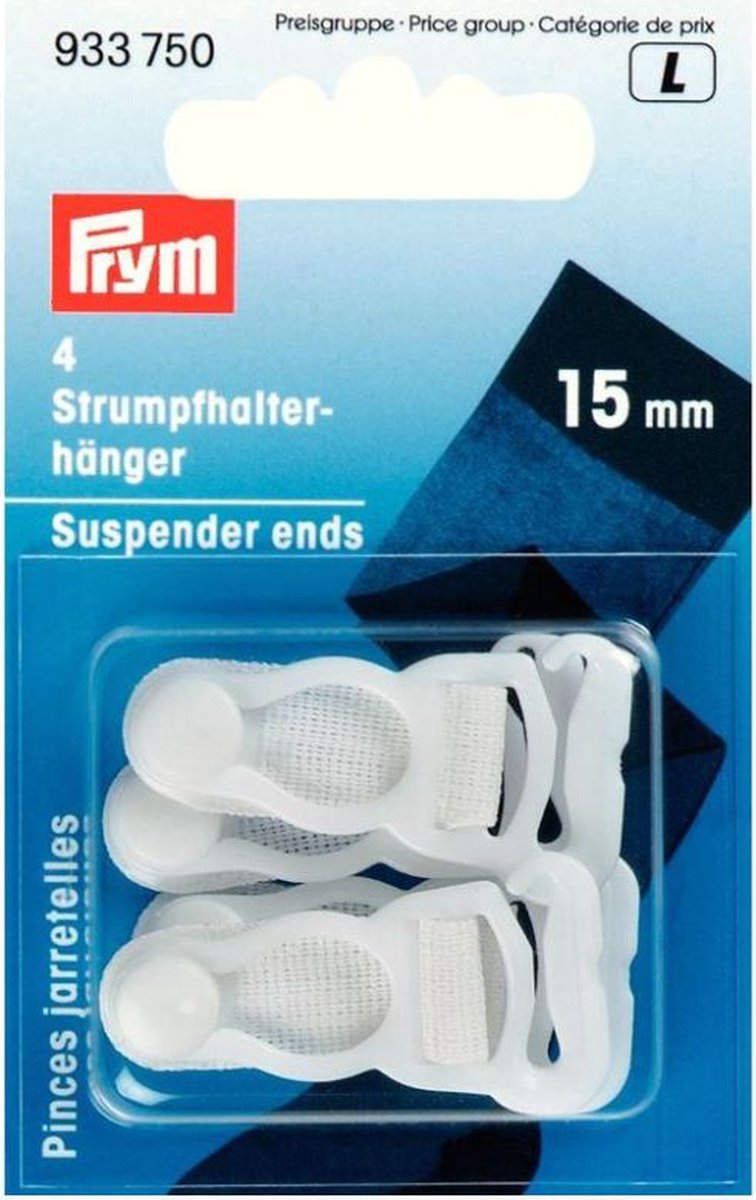 Prym - Jarretelhanger - 15mm - Wit - 2 stuks - 933 750