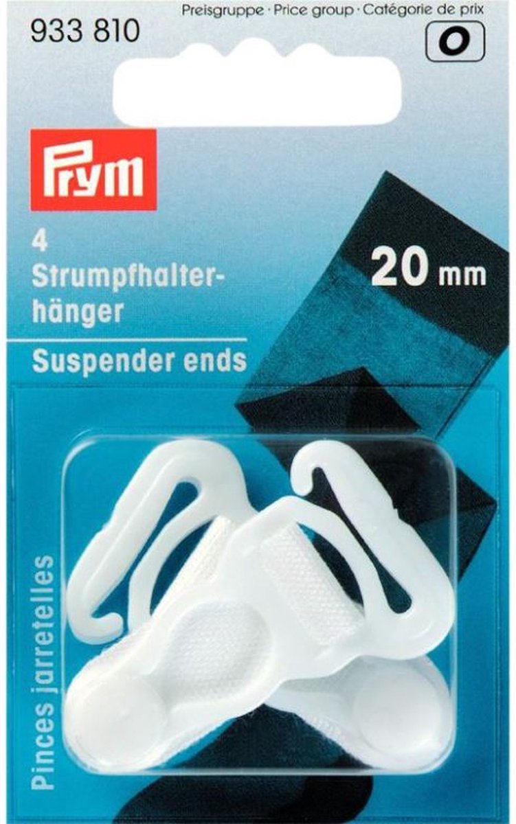 Prym - Jarretelhanger - Wit - 4 stuks - 20mm - 933 810